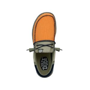 Wally Tri Nylon Trailhead - Army Green/Orange sold by Hey Dude