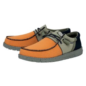Wally Tri Nylon Trailhead - Army Green/Orange sold by Hey Dude