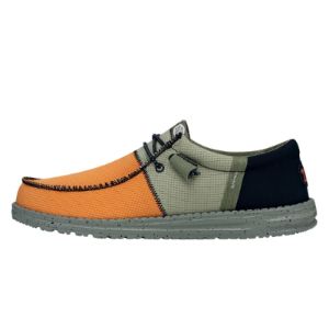Wally Tri Nylon Trailhead - Army Green/Orange sold by Hey Dude