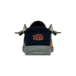 Wally Tri Nylon Trailhead - Army Green/Orange sold by Hey Dude