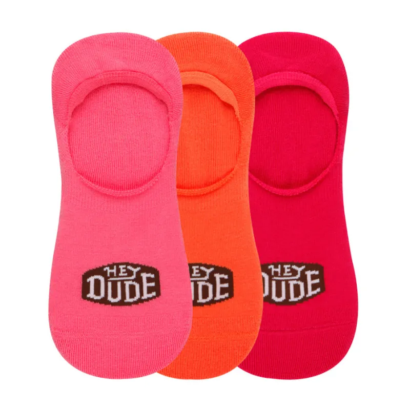 HEYDUDE No Show Sock 3 Pack - Pink Lemonade made by Hey Dude
