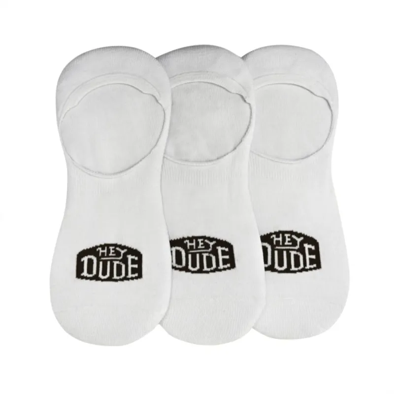 HEYDUDE No Show Sock 3 Pack - White sold by Hey Dude