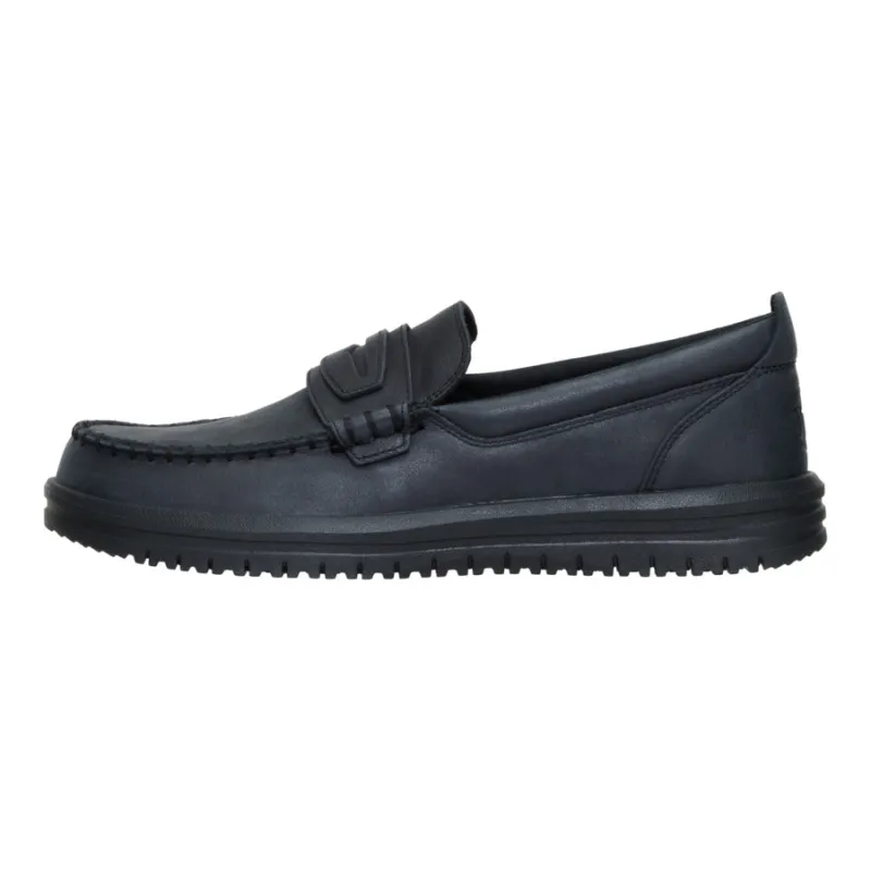 Wendy NXT Loafer Leather - Black/Black sold by Hey Dude