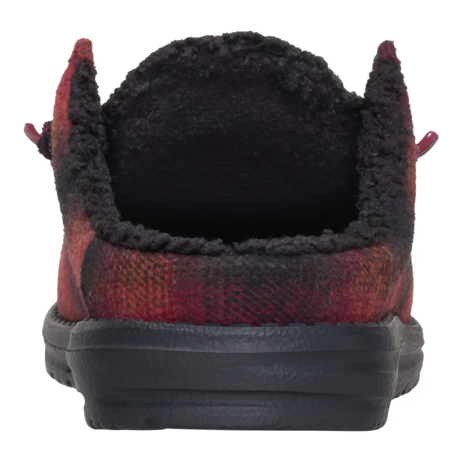 Wally Slip Cozy Plaid - Red Plaid/Black sold by Hey Dude product image thumbnail 5