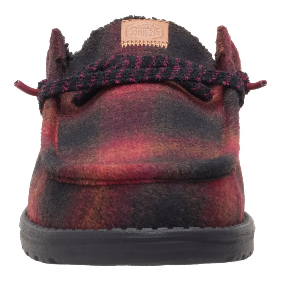 Wally Slip Cozy Plaid - Red Plaid/Black sold by Hey Dude product image thumbnail 4