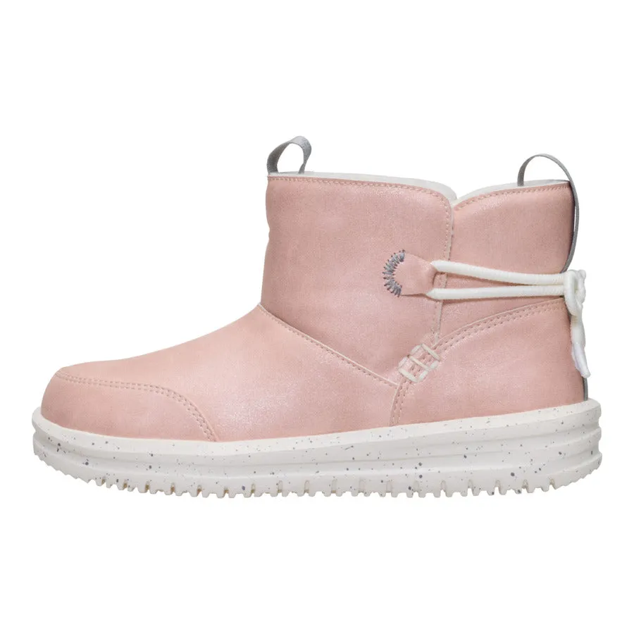 Camden Bow Boot Youth Cozy - Sparkle Pink sold by Hey Dude