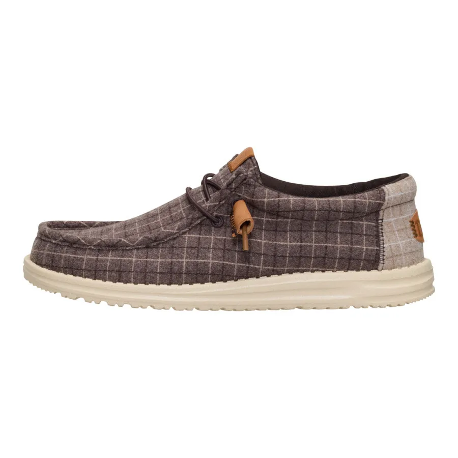 Wally Plaid Corduroy - Mole Brown/Multi sold by Hey Dude
