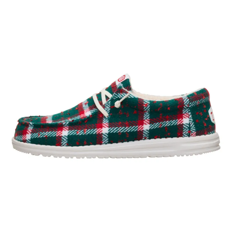 Wally Confetti Plaid Cozy - Red/Green/Multi sold by Hey Dude