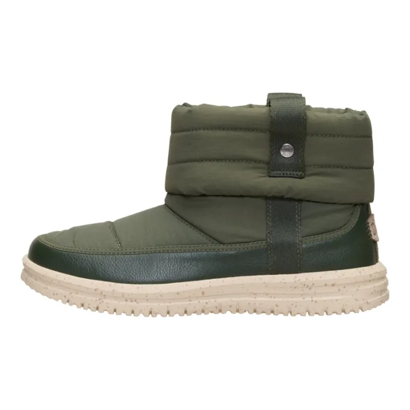 Camden Cuff Nylon Quilt - Dark Olive made by Hey Dude