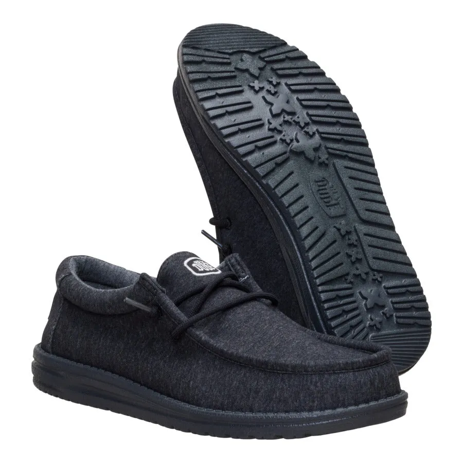 Wally Stretch Jersey Wide - Heather Black/Black sold by Hey Dude product image thumbnail 3