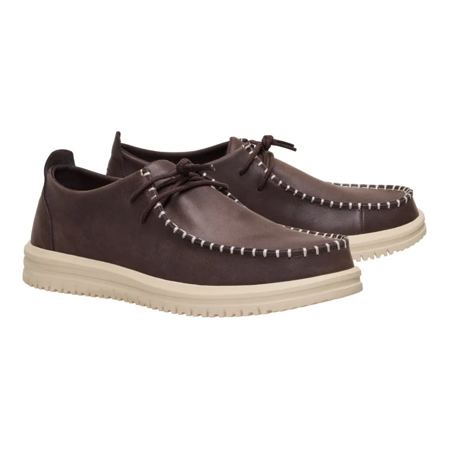 Wally NXT Moc Leather - Mole Brown/Wood Ash sold by Hey Dude product image thumbnail 2