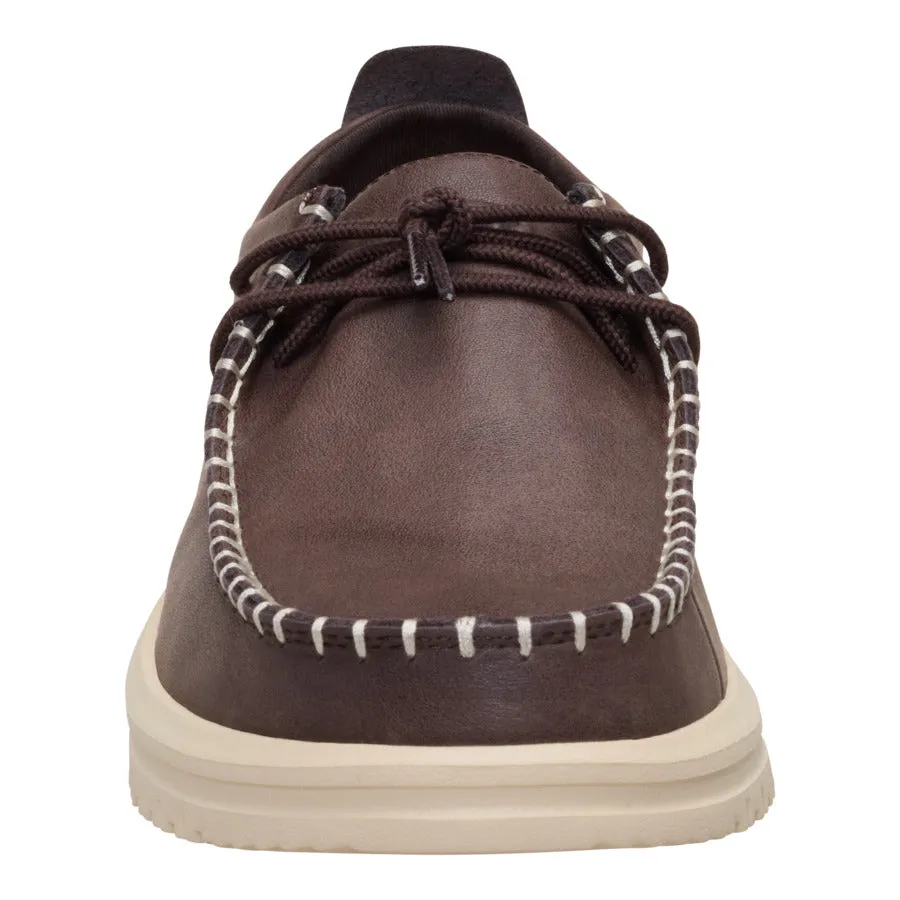 Wally NXT Moc Leather - Mole Brown/Wood Ash sold by Hey Dude product image thumbnail 4