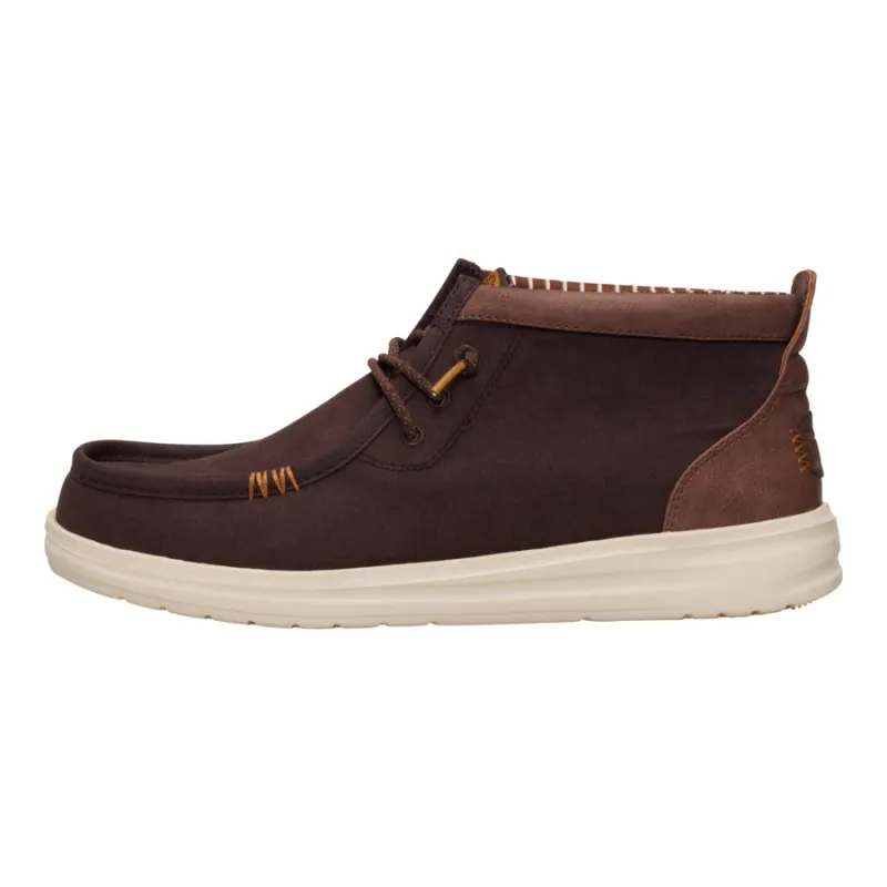 Wally Mid Gripr Vin Classic - Mole Brown/Downtown Brown sold by Hey Dude