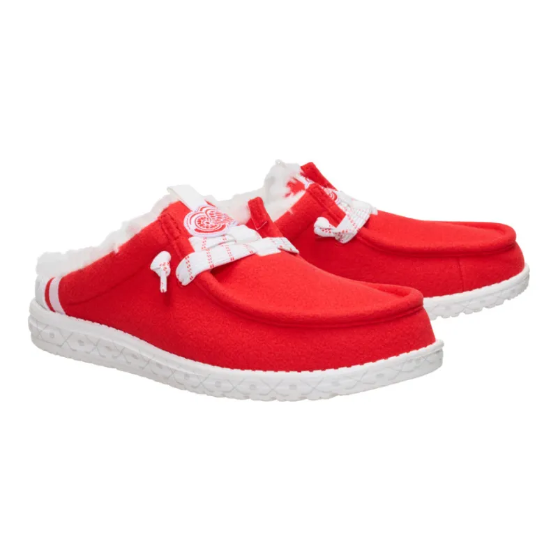 NHL® Detroit Red Wings® Wally Slip - Varsity Red/White sold by Hey Dude