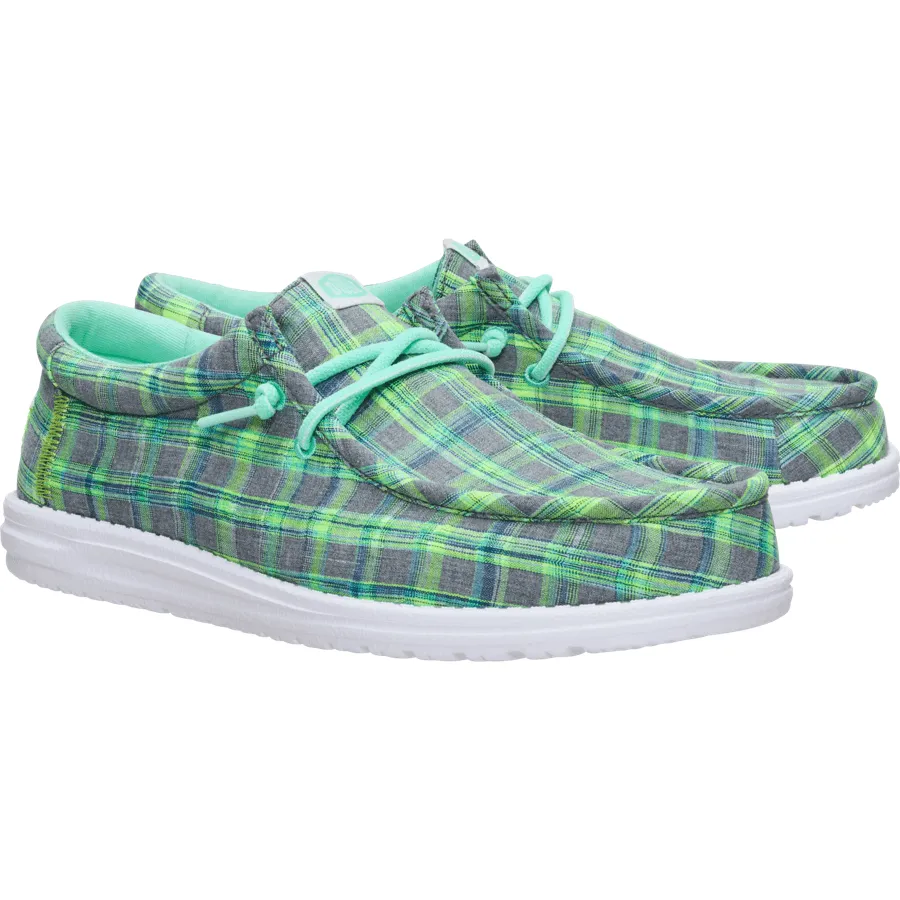 Wally Summer Plaid - Gull Grey/Multi sold by Hey Dude product image thumbnail 2