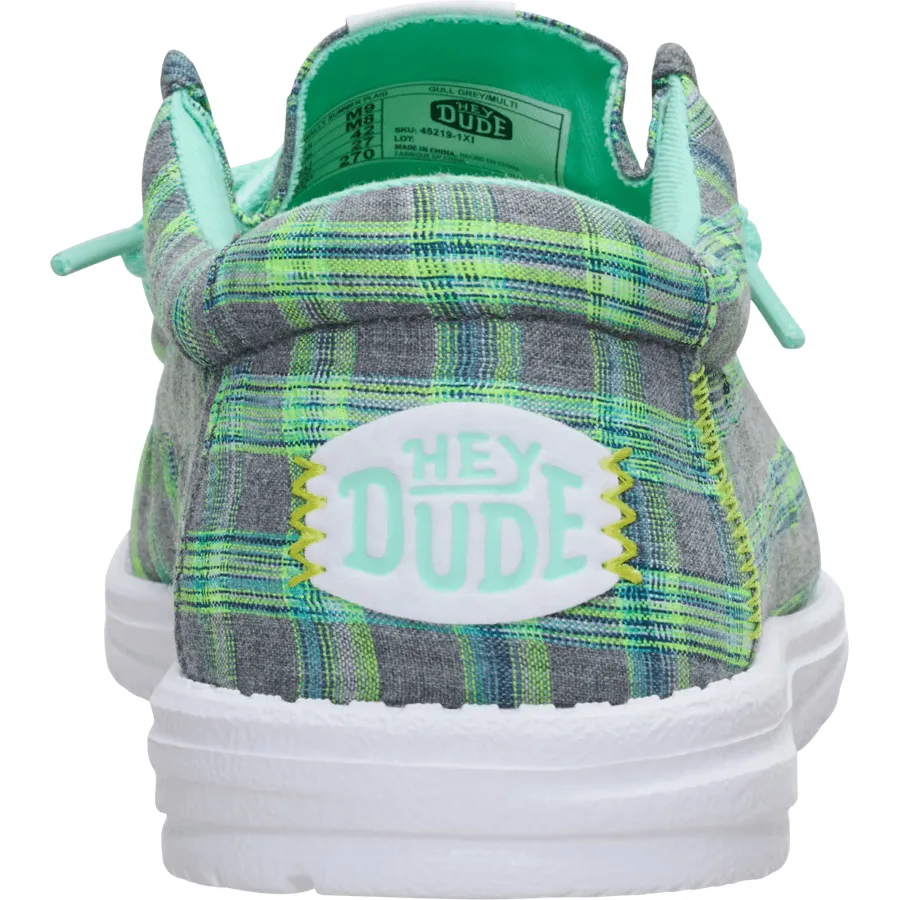 Wally Summer Plaid - Gull Grey/Multi sold by Hey Dude product image thumbnail 5