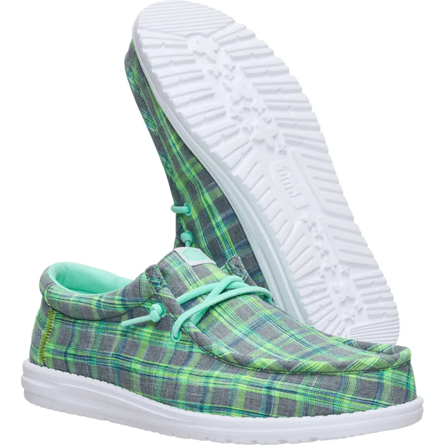 Wally Summer Plaid - Gull Grey/Multi sold by Hey Dude product image thumbnail 3