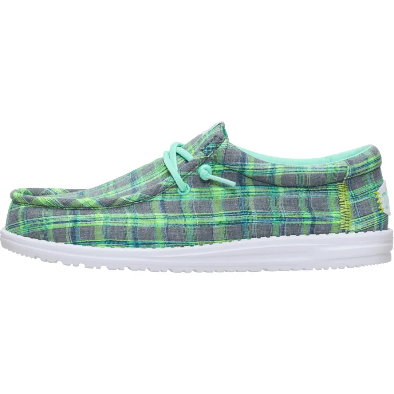 Wally Summer Plaid - Gull Grey/Multi sold by Hey Dude