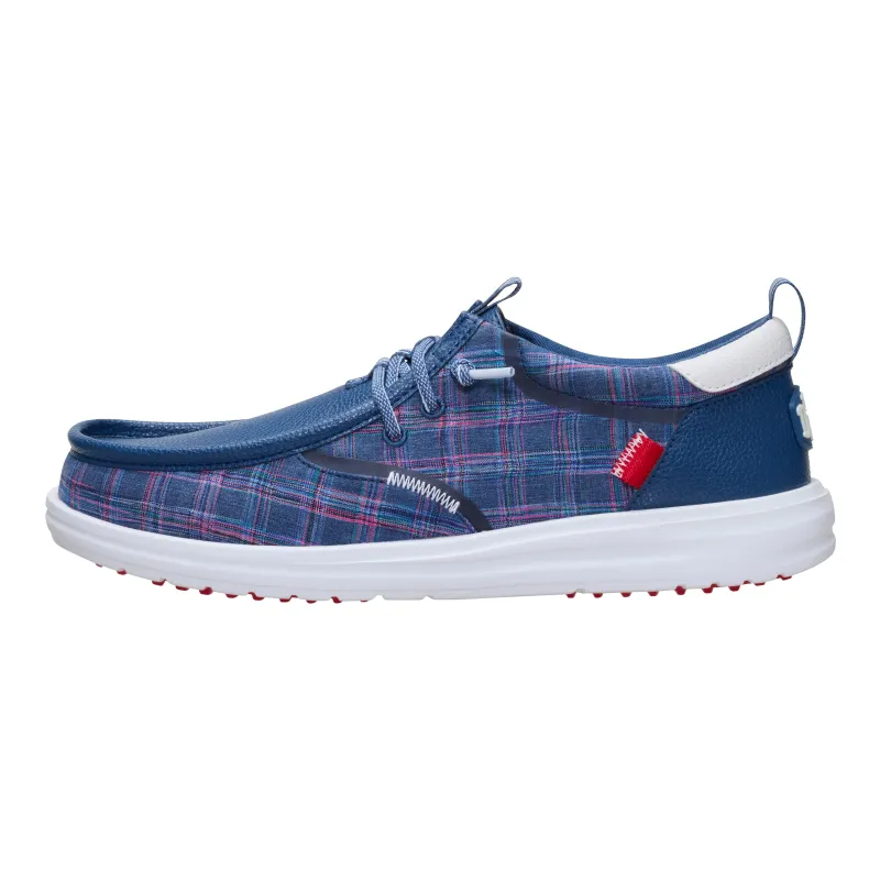Wally Golf Summer Plaid - Ensign Blue/Multi sold by Hey Dude