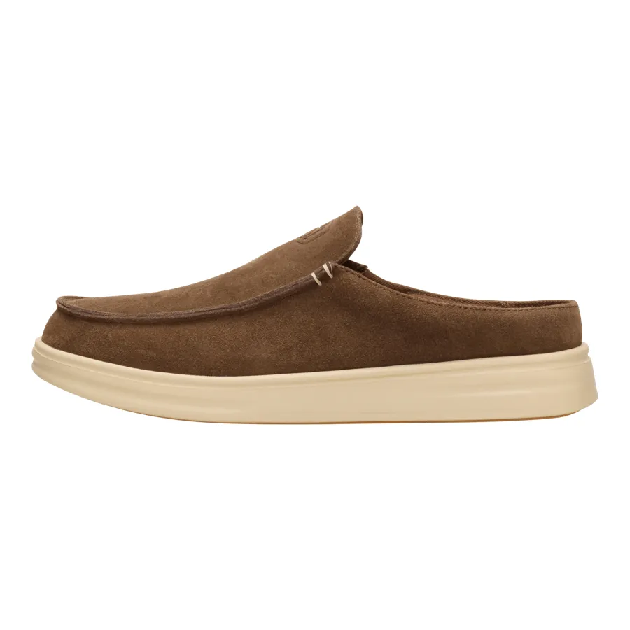 Paul Pro Mule Suede - Malt Brown/Boulder Tan sold by Hey Dude