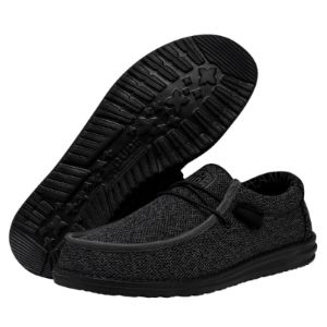 Wally Sox Wide - Micro Total Black sold by Hey Dude