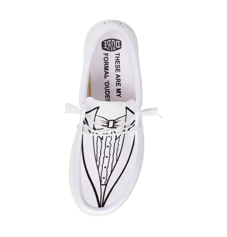 Wally Tuxedo - White sold by Hey Dude