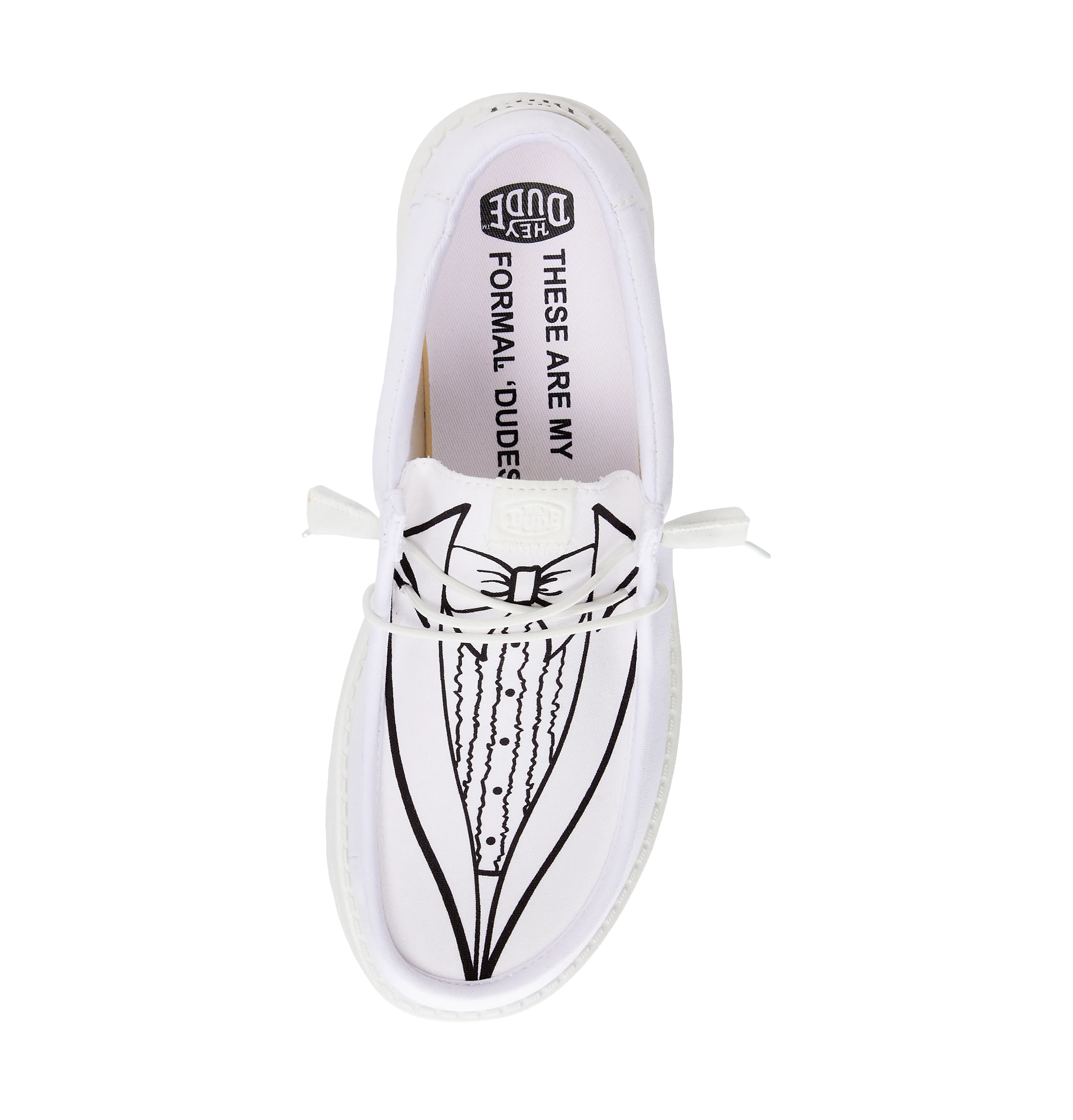 Wally Tuxedo - White sold by Hey Dude