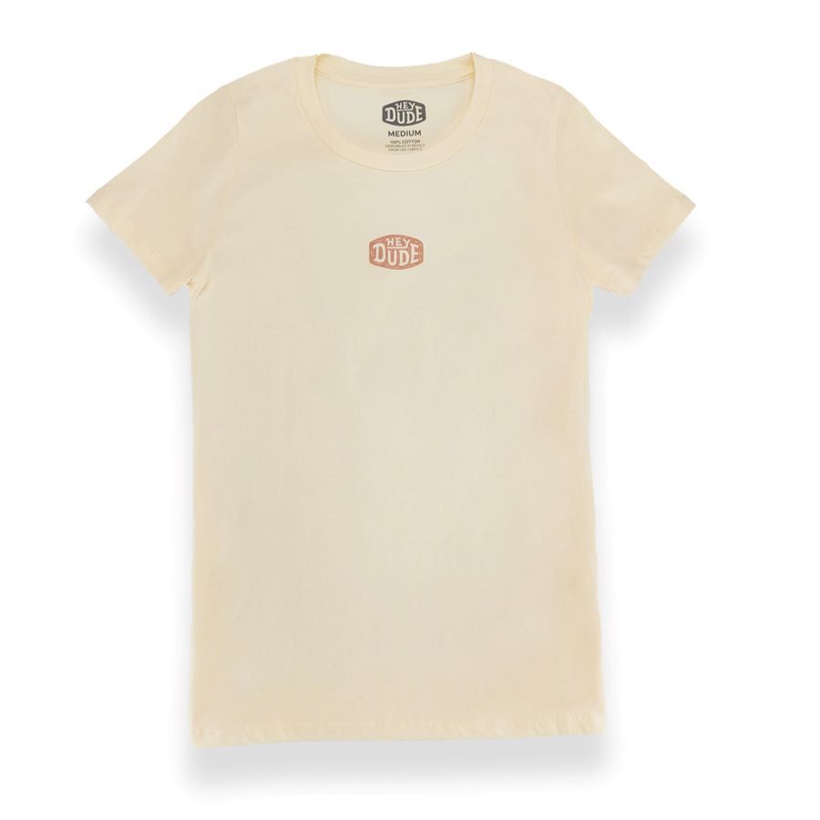 Jess Mudgett Cactus Womens Tee - Cream sold by Hey Dude