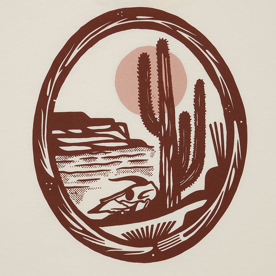 Jess Mudgett Cactus Womens Tee - Cream sold by Hey Dude product image thumbnail 3