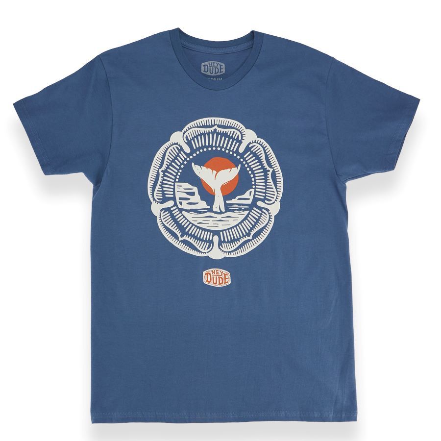 Jess Mudgett Whale Tee - Blue Jean sold by Hey Dude