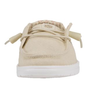 Wendy Youth Stretch Canvas - Off White sold by Hey Dude