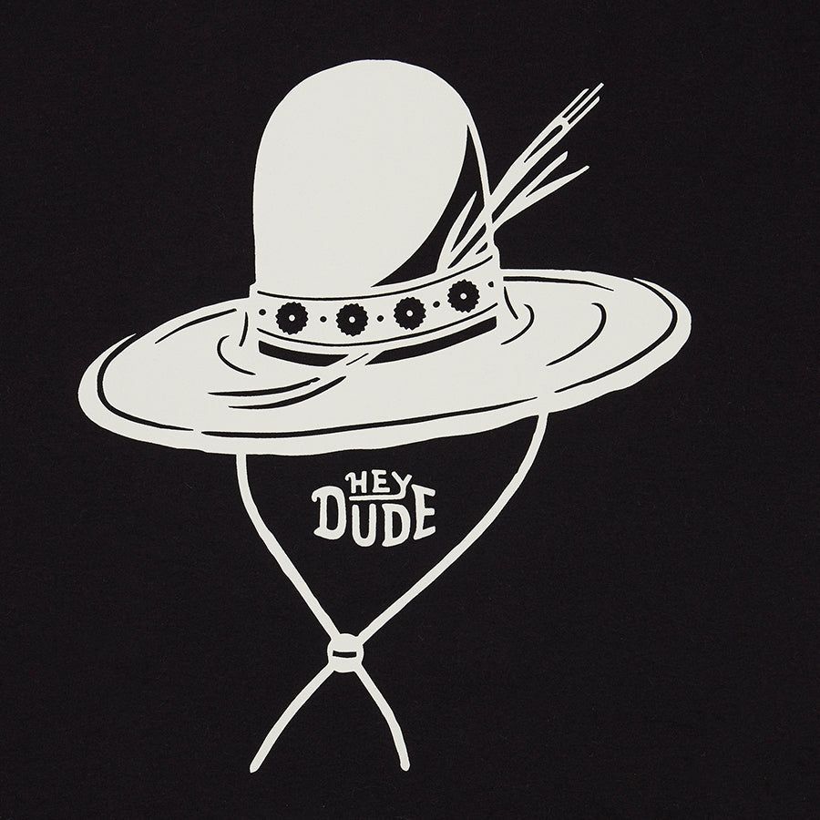Jess Mudgett Hat and Feather Tee - Black sold by Hey Dude product image thumbnail 2