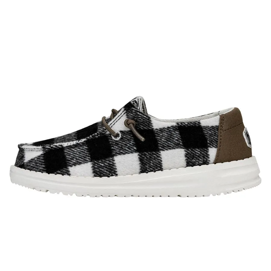 Wendy Youth Buffalo Plaid - White and Black Plaid sold by Hey Dude