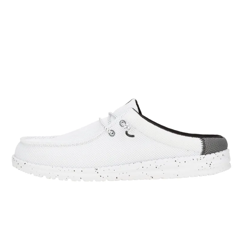 Wally Slip Varsity - White/Black sold by Hey Dude