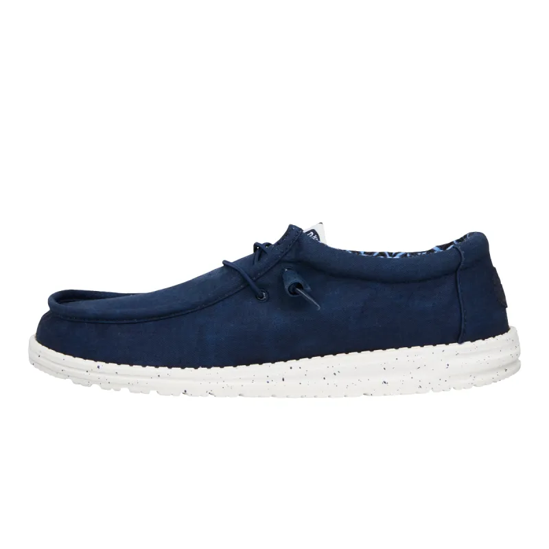 Wally Stretch Canvas - Navy sold by Hey Dude