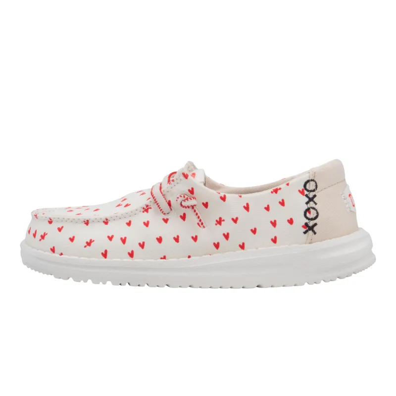 Wendy Youth Hearts - White/Red sold by Hey Dude