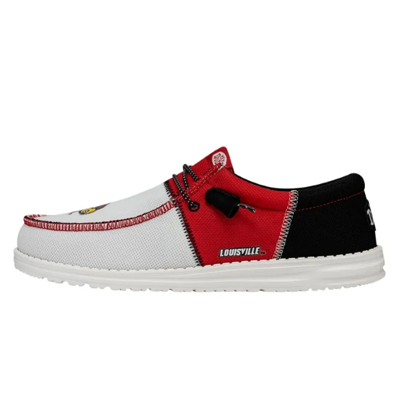Men's Wally Tri Louisville Cardinals - Louisville Red/Black sold by Hey Dude