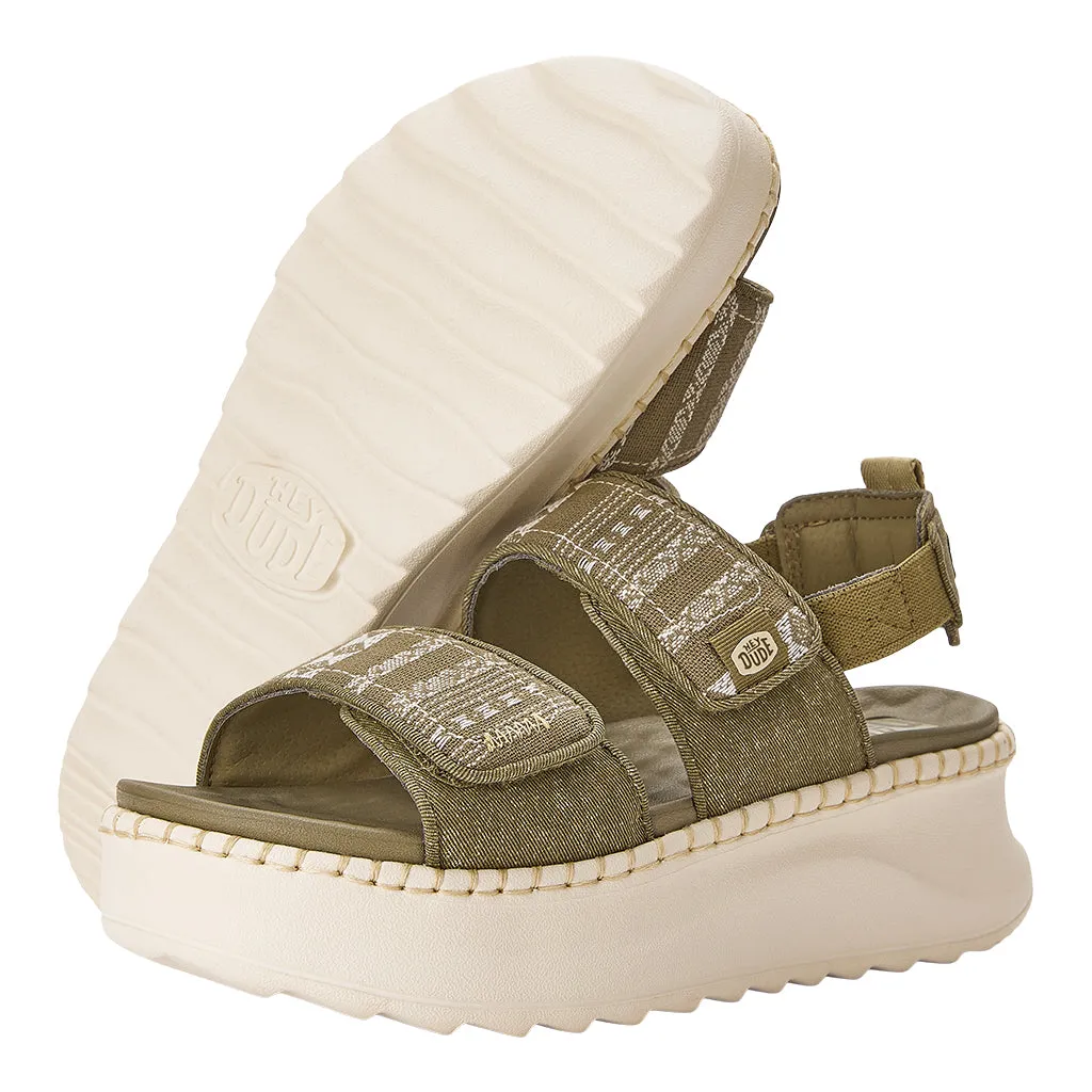 Delray Sandal Whipstitch - Olive/Baja sold by Hey Dude product image thumbnail 3