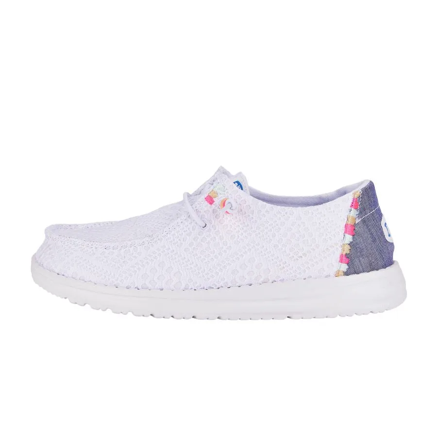 Wendy Youth Boho Crochet - White sold by Hey Dude