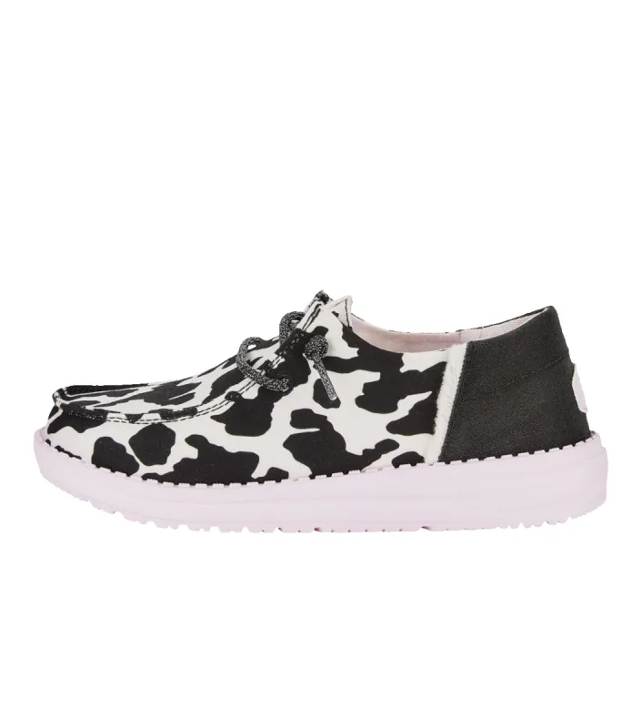 Wendy Funk Youth Cow - Black/Pink sold by Hey Dude