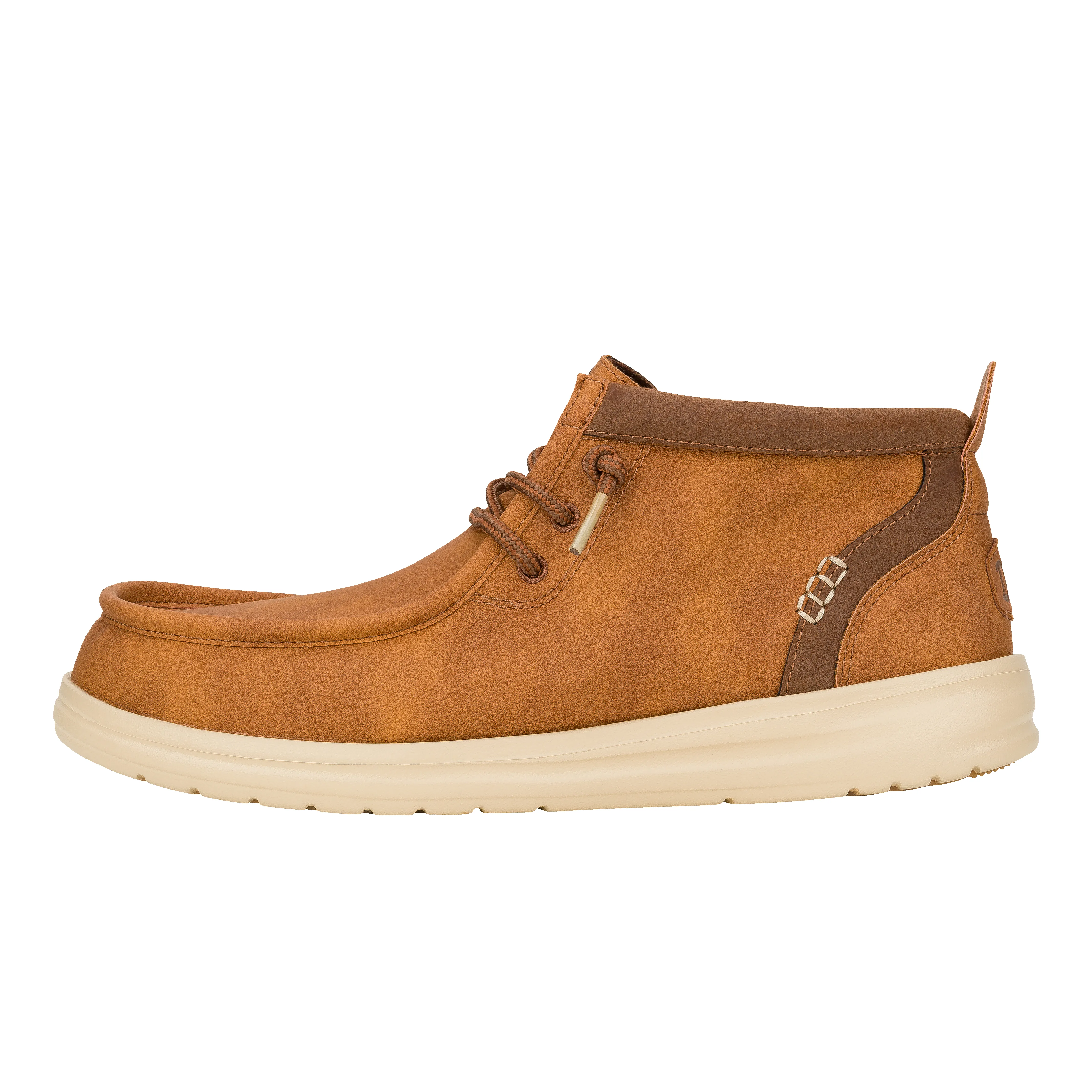 Wally Mid Gripr Classic - Cognac/Tan sold by Hey Dude