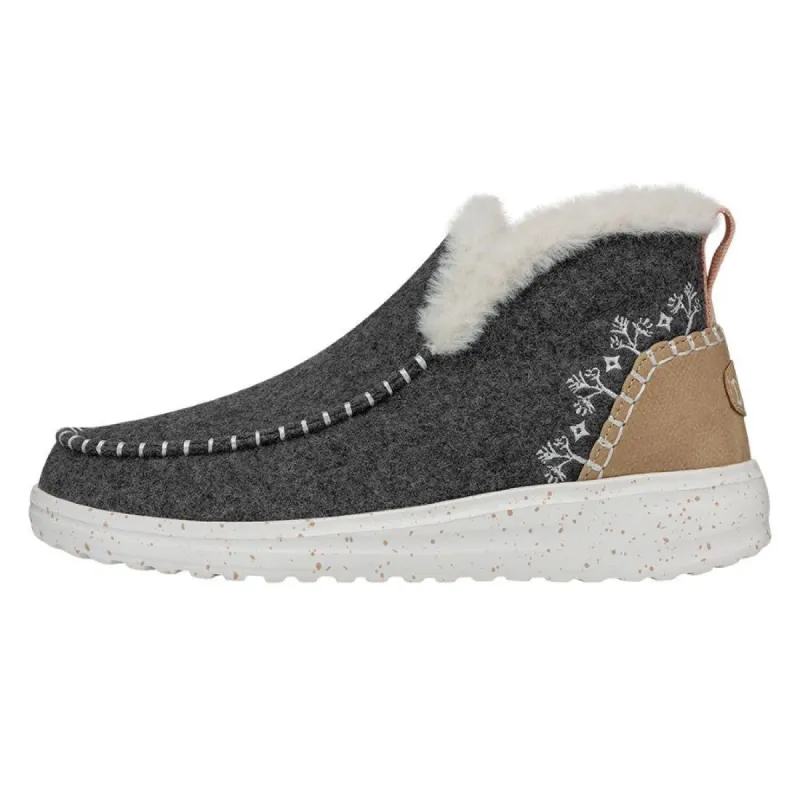Denny Wool Faux Shearling Boot - Grey made by Hey Dude