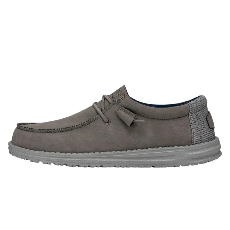 Wally Fabricated Leather - Grey sold by Hey Dude