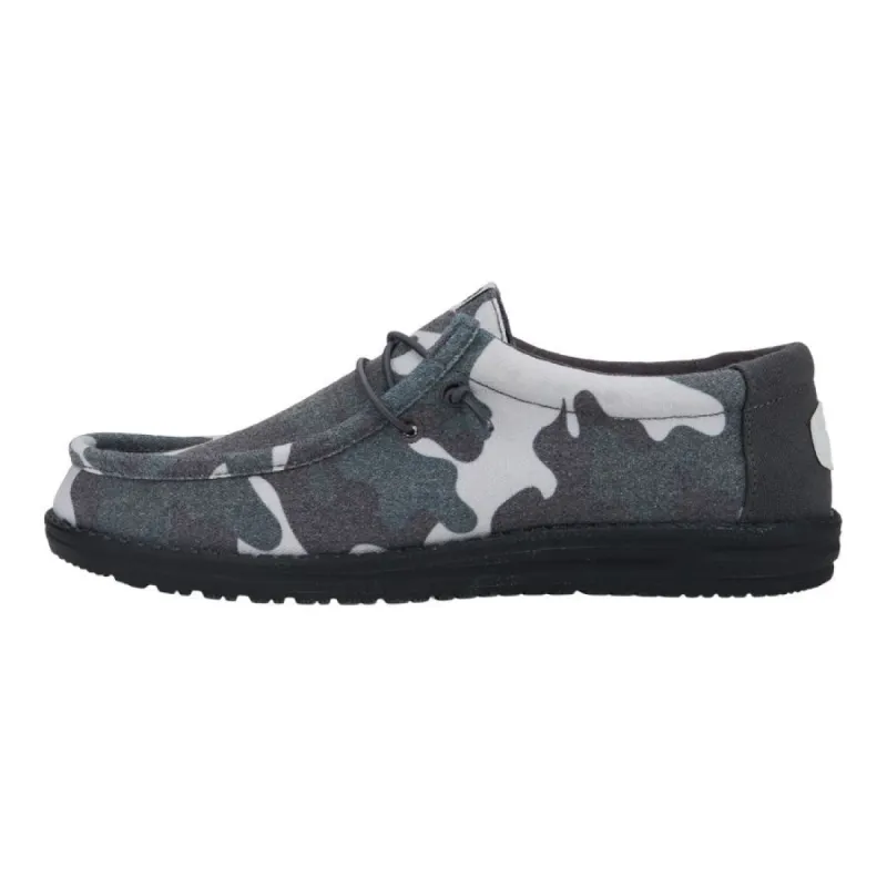 Wally Washed Camo - Camo Total Black sold by Hey Dude