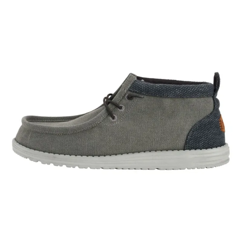 Wally Mid Salt and Stone - Grey/Black sold by Hey Dude