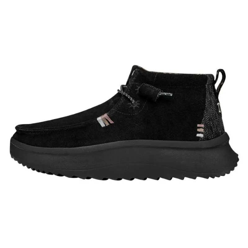 Wendy Peak Hi Suede - Black made by Hey Dude