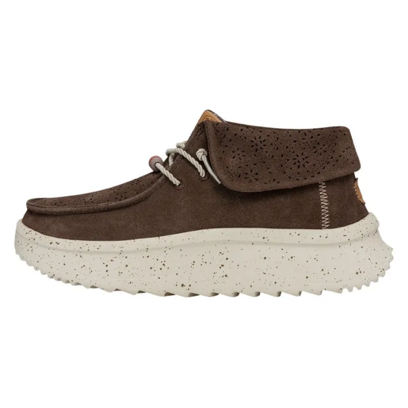 Wendy Peak Fold Boot Suede - Cocoa made by Hey Dude