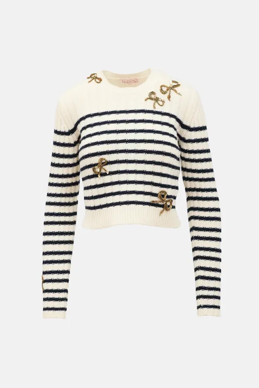 Bow Stripe Sweater sold by VSP Consignment