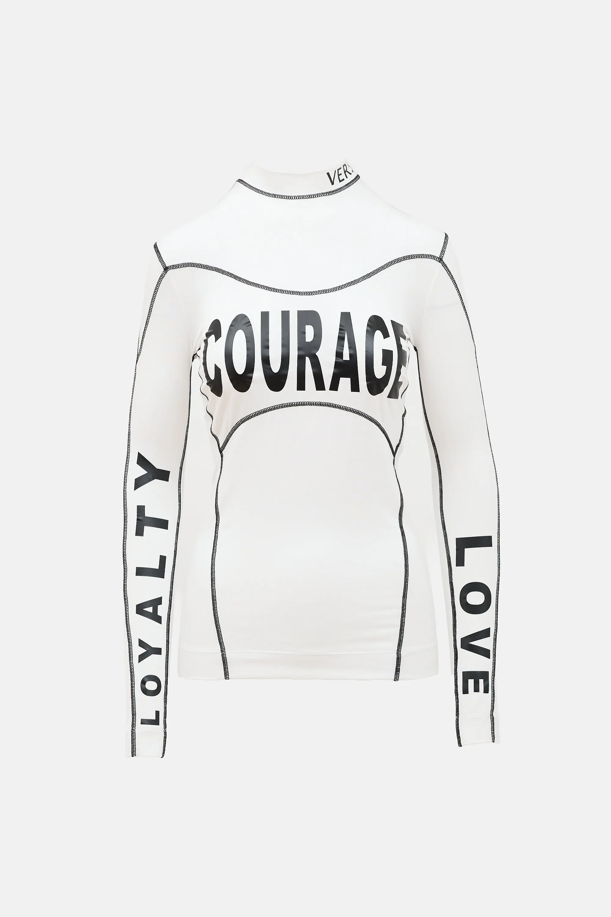 Printed Mock Neck Top sold by VSP Consignment