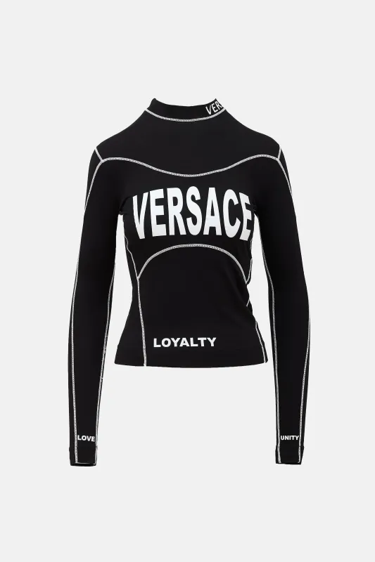 Printed Mock Neck Top sold by VSP Consignment